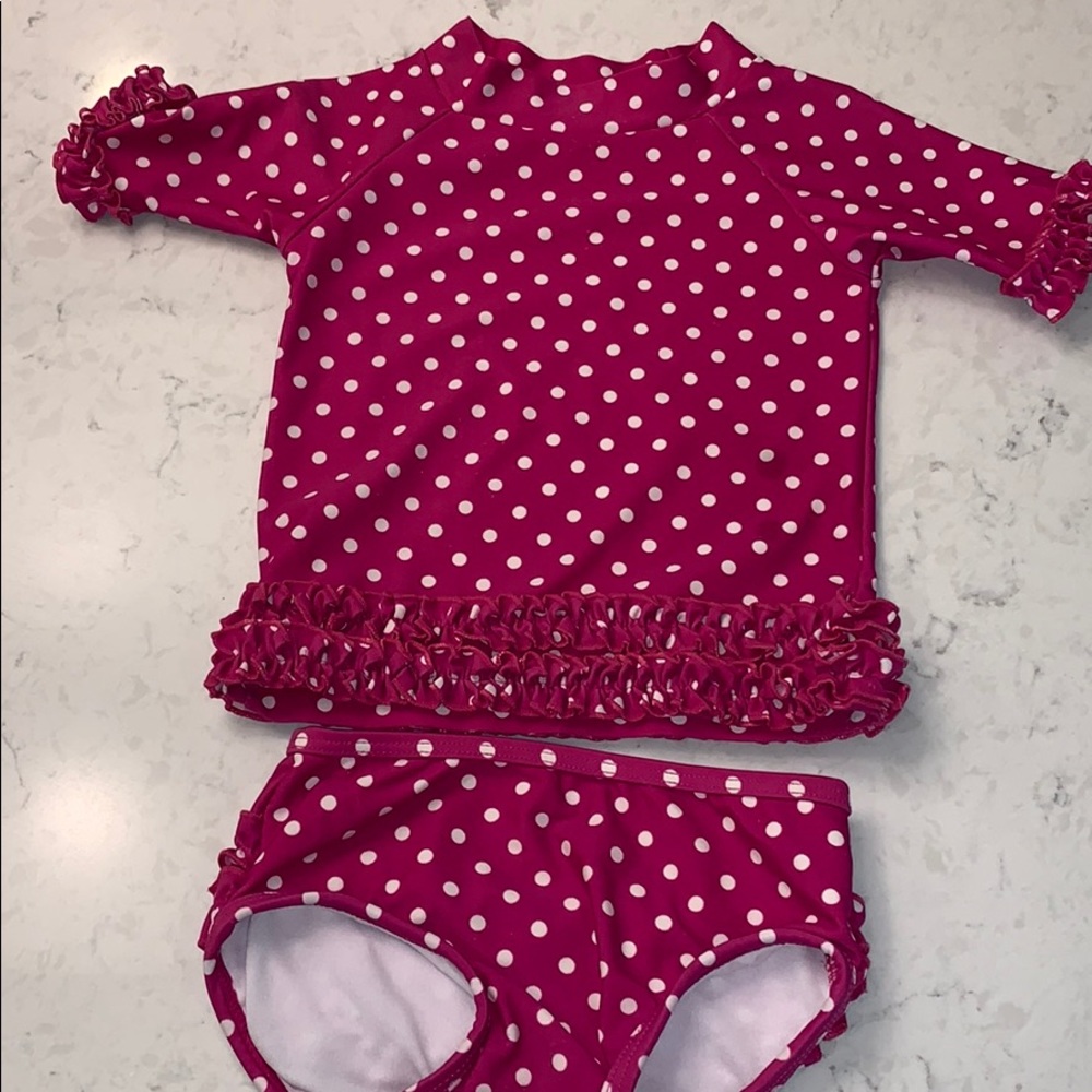 Ruffle butts rash guard and bottoms